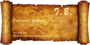 Tercsi Bence névjegykártya