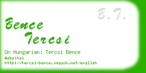 bence tercsi business card